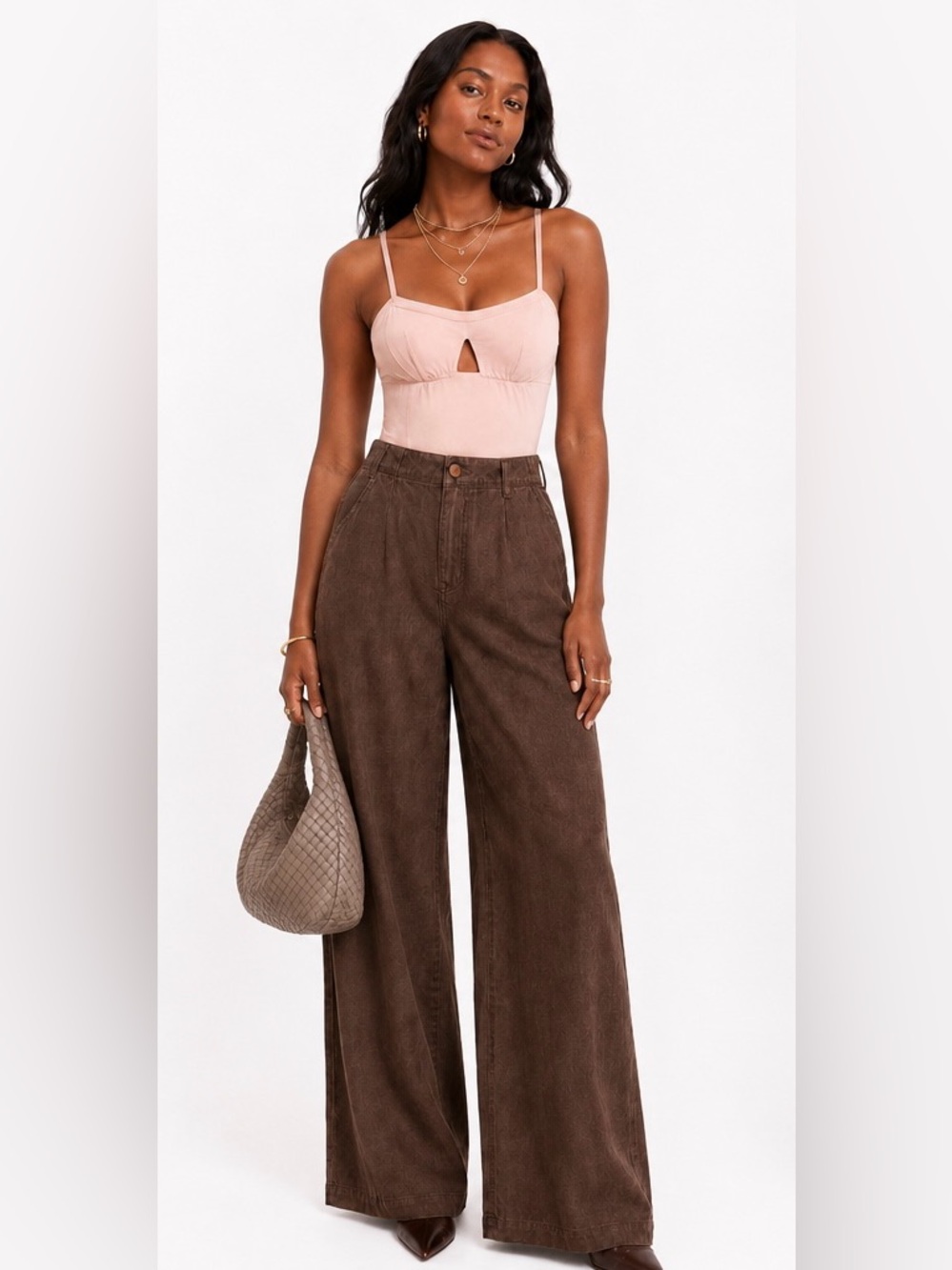 We are HAH x Free People Under the Wire Bodysuit in Copper Rose